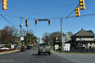 NC 216 (Battleground Avenue) parallels the Norfolk Southern Railroad south to Downtown Kings Mountain and north to Piedmont Avenue.