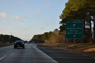 A 120.55 mile long highway, NC 43 extends north from Red Oak to NC 58 in Warren County Liberia and southeast to New Bern.