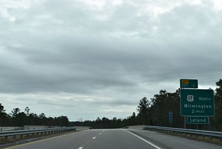 The first in a series of flood relief channels over wetland areas between Spring Hill and Lanvale lies two miles ahead of the I-140 end at Bishop.