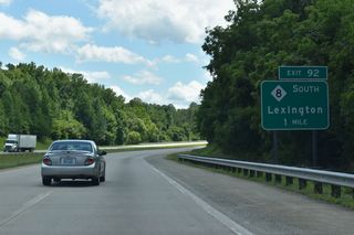 NC 8 follows Old US Highway 52 south onto Winston Road in the city of Lexington.