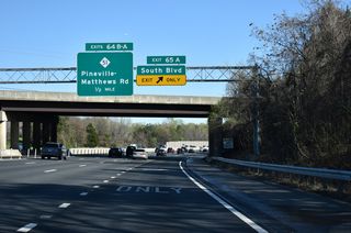 South Boulevard (SR 3998) constitutes a heavily developed commercial arterial northward 5.29 miles to Woodlawn Boulevard.