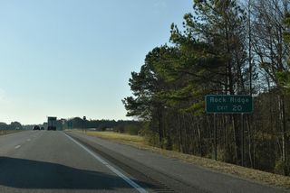 The community of Rock Ridge is 3.5 miles to the west along NC 42 beyond Interstate 95.