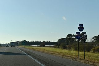 I-587/795 and U.S. 264 overlap east around Wilson, North Carolina