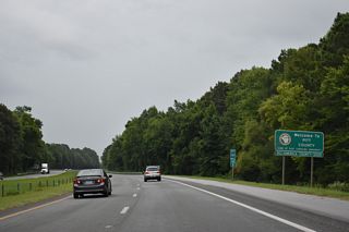 Interstate 587 crosses into Pitt County between SR 1367 and Little Contentnea Creek.