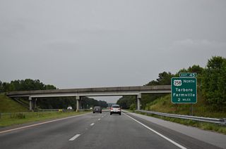 U.S. 258 ties into Interstate 587, 20.5 miles south from U.S. 64 at Tarboro.