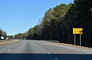 The exemption for slow moving farm equipment along Interstate 587 and U.S. 264 extends west from Wilson.