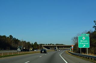 NC 42 travels 27 miles west from Exit 20 to U.S. 70 outside Clayton.