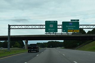 I-587/U.S. 264 continue east around the south side of Wilson en route to Farmville and Greenville.