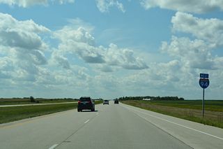 Interstate 94 rises to over 1,000 feet above sea level on the ensuing stretch west to Exit 322.