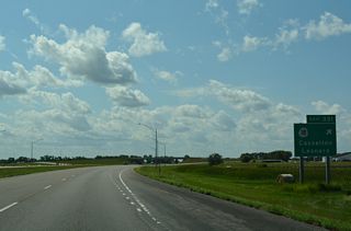 ND 18 travels the height of the state between South Dakota Highway 25 and the Canadian border near Neche. The city of Leonard is 16 miles to the south along the rural highway.