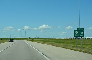 Exit 343 departs I-94/U.S. 52 west for the eastbound beginning of Business Loop I-94/U.S. 10 (Main Avenue). The two routes overlap east east to Moorhead, Minnesota.