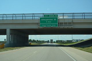 I-94/U.S. 52 advance one mile west through West Fargo to a parclo interchange (Exit 346) with Sheyenne Street (Cass County Route 17). Sheyenne Street and CR 17  serve suburban areas of West Fargo southward through the expanded city limits.
