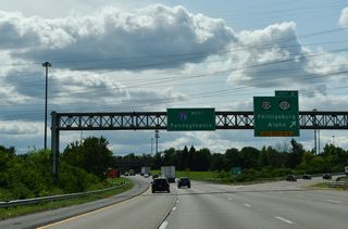 Interstate 78 and U.S. 22 partition at Still Valley and Exit 3. U.S. 22 travels another 5.07 miles to the state line into Easton, Pennsylvania. There the route upgrades to the Lehigh Valley Thruway, the former route of I-78, to Bethlehem and Allentown.