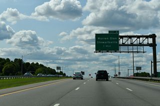 CR 637 meanders northward from CR 639 (Warren Glen Road) to meet I-78/U.S. 22 at a half diamond interchange (Exit 4) in one mile.