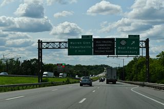 Route 173 acts as a business loop for I-78 through Bloomsbury, returning to the freeway at Exit 3.