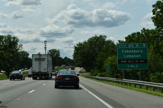 Interstate 78 winds west into Clinton Township, next meeting CR 639 at Exit 20 in the borough of Lebanon.