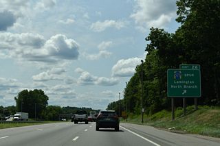 The 4.15 mile long route of CR 665 concludes south of Exit 26 at CR 614 in Branchburg Township, just west of North Branch.