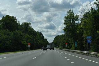 Interstate 78 rises nearly 300 feet in elevation over the next two miles.