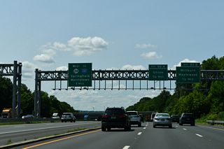 Continuing west into Union Township, Interstate 78 advances a half mile to Exits 50 B/A with with Vauxhall Road (CR 630).