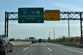 The succeeding exits along I-95 beyond the New Jersey Turnpike are with U.S. 46 at Ridgefield Park village and the westbound beginning of Interstate 80.