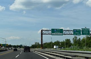 Exit 70 departs from I-95 just ahead of the eastern turn overtaking I-80. Degraw Avenue (CR 56) leads east from Teaneck Township into the borough of Leonia as Fort Lee Road.