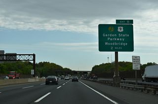 The Garden State Parkway converges with the New Jersey Turnpike at Exit 11 in Woodbridge Township between Perth Amboy and Menlo Park.
Serving such cities as Union, Irvington, Orange, Bloomfield and Clifton among others, the Parkway travels 172 miles north from Cape May to the New York state line.