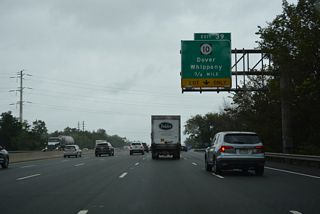Route 10 meets Interstate 287 north at a directional cloverleaf interchange (Exit 39), west of Whippany, in one mile.