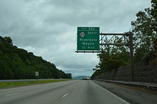 Route 23 constitutes a multi-lane arterial south from Exit 52 A in Riverdale through Pequannock and Wayne Townships to Interstate 80.