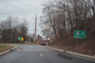 Route 168 (Black Horse Pike) travels 10.75 miles overall from CR 603 (Ferry Avenue) on the Camden city line south to Route 42 at Turnersville.