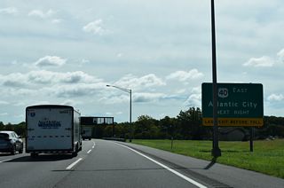 U.S. 40 extends 62.62 miles east from the New Jersey Turnpike to the intersection of Atlantic and Pacific Avenue in Atlantic City.
