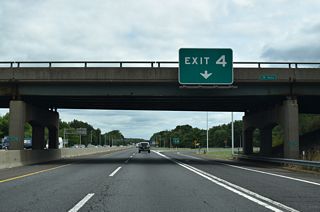 South of Exit 4, Route 73 converges with Route 70 (Marlton Pike) in 2.9 miles at Marlton. Overall Route 73 runs 34.64 miles south from the Pennsylvania line to U.S. 322 in Folsom.