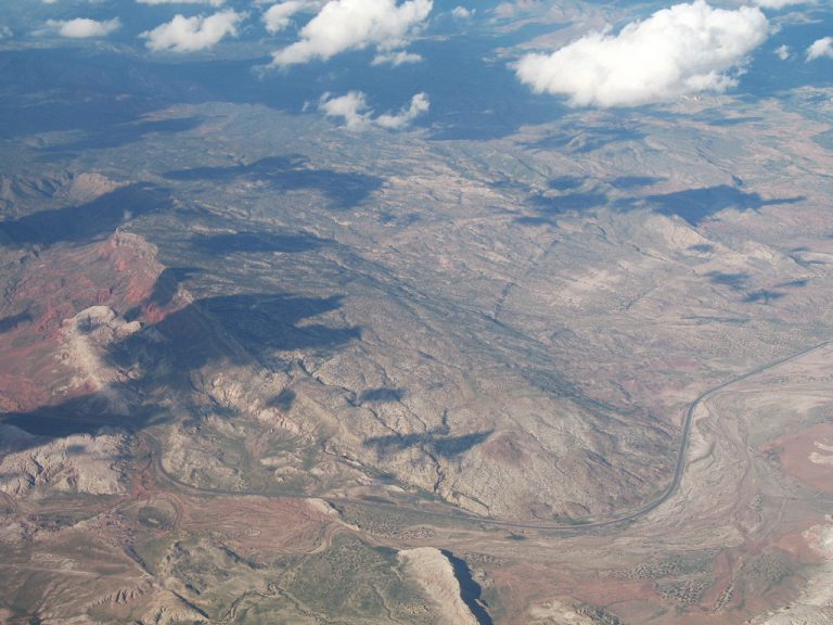 US 550 at Red Mesa, NM aerial