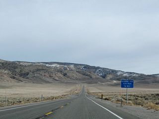 Located 3.7 miles from the state line, the Boundary Peak vista point constitutes pull offs along both directions of U.S. 6. This area was expanded during road work in 2022.