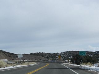 Eastbound U.S. 6 reaches Montgomery Pass, elevation 7,167 feet above sea level.