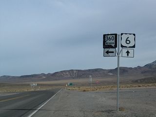 SR 360 travels 23.23 miles northeast from U.S. 6 to U.S. 95 (Veterans Memorial Highway).