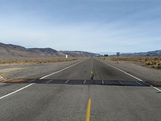 U.S. 6 leaves the Golden State of California and enters the Silver State of Nevada and Mineral County.
