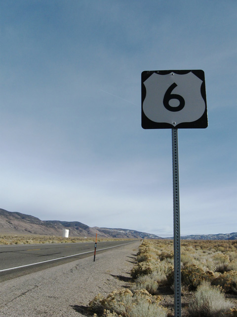 U.S. 6 east at the California / Nevada state line