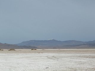 Columbus Salt Marsh spreads north of U.S. 6 and west of U.S. 95. Within the Great Basin, rivers do not escape to the ocean; instead, they drain to the lowest point and either feed wetlands or lakes or dry out before reaching a lake.