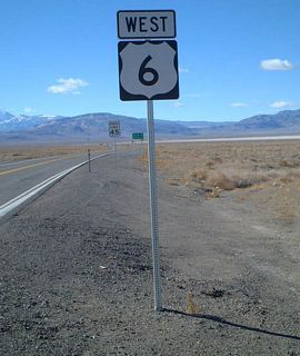 U.S. 6 confirming marker posted west of SR 360.