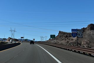 U.S. 93 was realigned off Hoover Dam onto the Mike O' Callaghan-Pat Tillman Memorial Bridge when it opened in October 2010. 