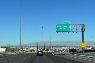 Auto Show Road joins I-11 with Gibson Road, Eastgate Road, and the Gibson Springs neighborhood.