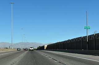 I-11/U.S. 93-95 (Oran K. Gragson Freeway) enter the city of Las Vegas where the freeway spans Wyoming Avenue.