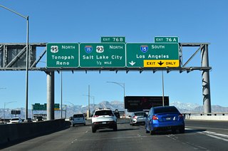 Overlapping with I-15 north to Exit 64, U.S. 93 continues to Ely. I-11/U.S. 95 (Oran K. Gragson Freeway) continue north through the Las Vegas metro area toward Tonopah and Reno.