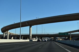 Per the U.S. 95 NW Corridor Improvement Projects web site, the flyover linking I-11/U.S. 95 north with CC-215 west is Nevada's second longest bridge.