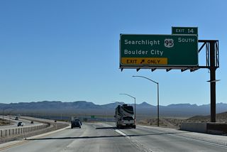 Unmarked from Interstate 11, SR 173 extends north from Exit 14 along the former U.S. 95 alignment 1.075 miles to a diamond interchange with U.S. 93 Business (Boulder City Parkway).