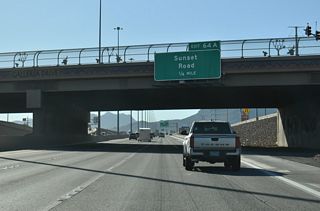 Sunset Road was formerly part of SR 562 in the city of Henderson. The state route remains along Sunset Road west across unincorporated Paradise to Las Vegas Boulevard.