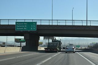 Sunset Road meets Interstate 11 at Exit 65 A in 2.25 miles.