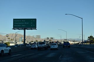 I-11/U.S. 93-95 advance east from Downtown Las Vegas 1.25 miles to Exit 73 for Eastern Avenue.