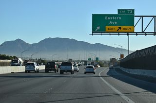Eastern Avenue runs north to North Las Vegas and south to Paradise. Until 2008, SR 607 followed Eastern Avenue across Las Vegas.