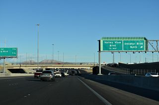Valley View Boulevard stems south from Washington Avenue to cross I-11/U.S. 95 by Las Vegas Springs Preserve.